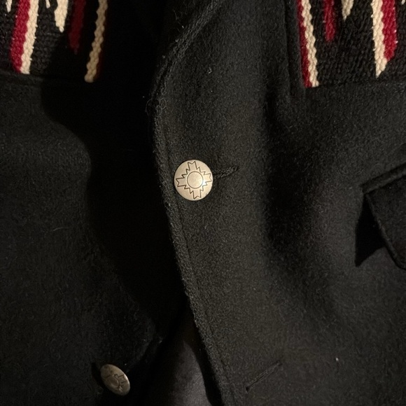 Black pioneer wear mans wool jakcet.! Made USA 44L. 80% wool and 20% nylon - Picture 2 of 5